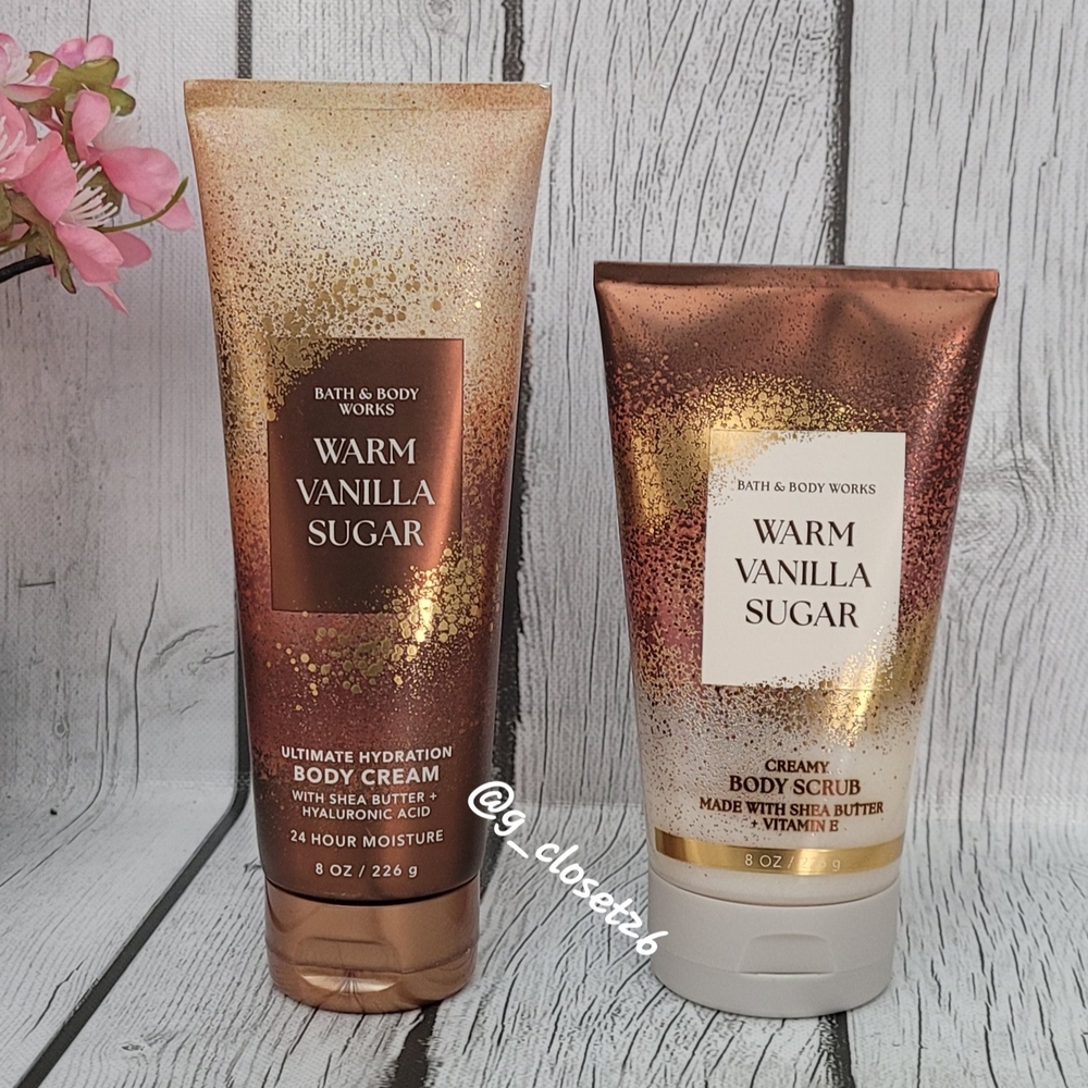 Warm Vanilla Sugar Body Cream & Scrub Set by Bath & Body Works